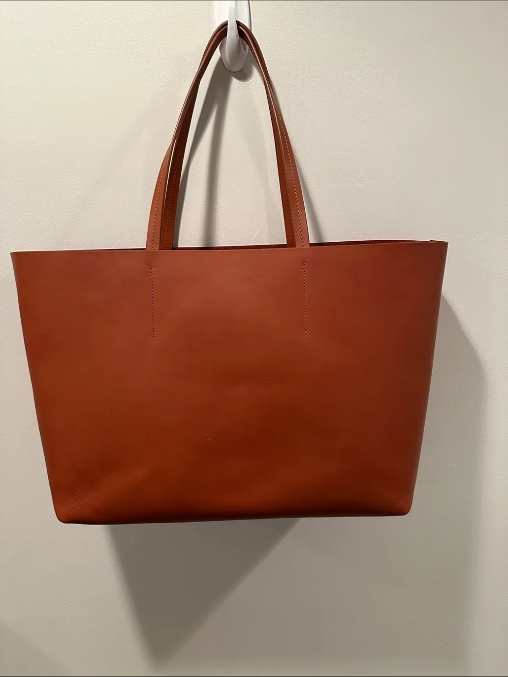 Ann Mashburn Large Camel Leather Soft Tote